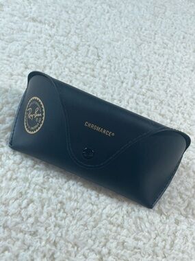 Ray-Ban Chromance Sunglasses Case Black Snap Closure Unisex Soft Case